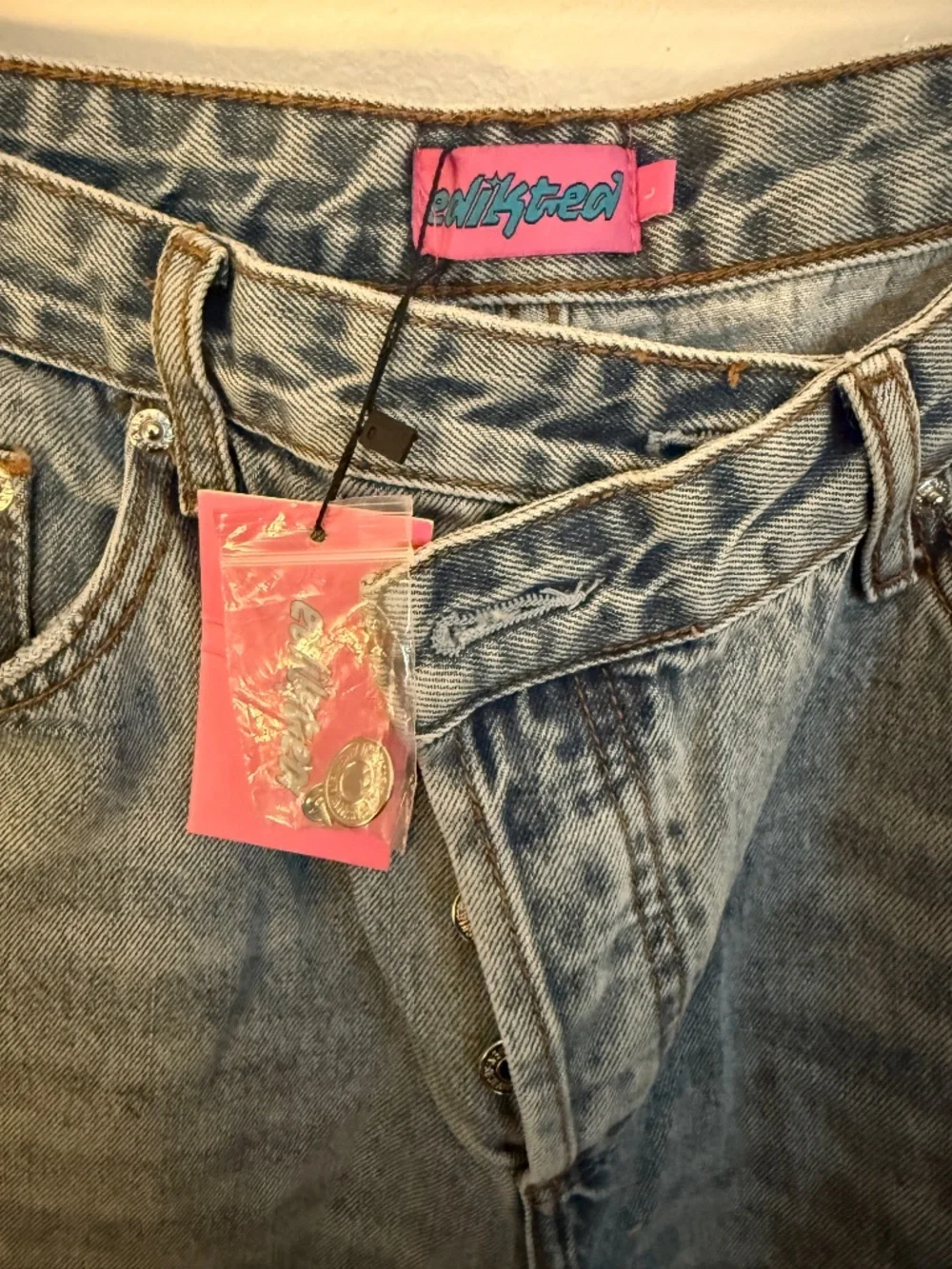 NWT Edikted Asymmetrical Jeans